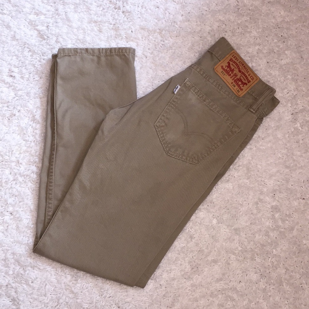 Levi’s khaki color jeans.